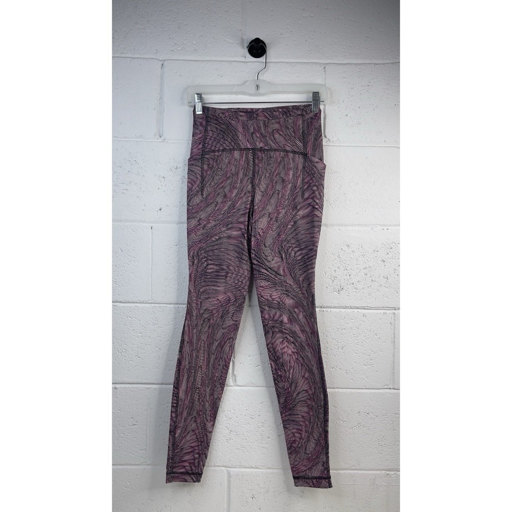 Lululemon Womens Swift Speed High Rise Leggings size 4 Pink/Black